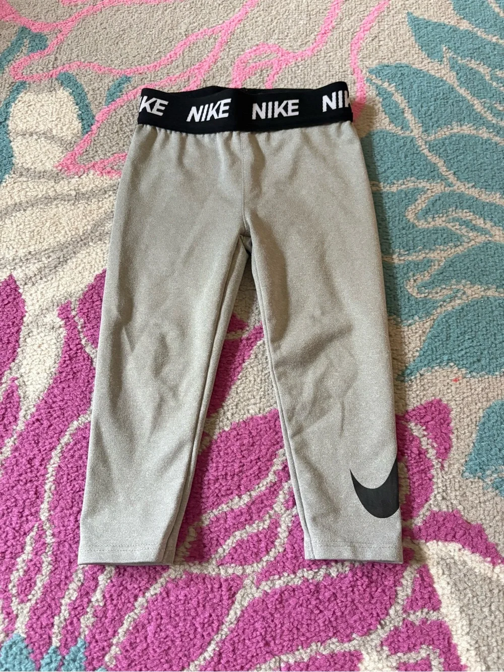 Nike Compression Leggings Toddler Girls 2T Black & Gray